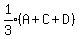 expr%281%2F3%29%28A%2BC%2BD%29