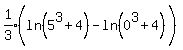 expr%281%2F3%29%28ln%285%5E3%2B4%29-ln%280%5E3%2B4%29%5E%22%22%29