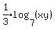 expr%281%2F3%29log%287%2C%28xy%29%29
