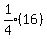 expr%281%2F4%29%2816%29