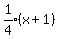 expr%281%2F4%29%28x%2B1%29