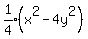 expr%281%2F4%29%28x%5E2-4y%5E2%29