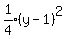 expr%281%2F4%29%28y-1%29%5E2