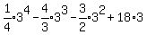 expr%281%2F4%293%5E4-expr%284%2F3%293%5E3-expr%283%2F2%293%5E2%2B+18%2A3