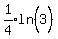 expr%281%2F4%29ln%283%5E%22%22%29