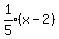 expr%281%2F5%29%28x-2%29