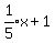 expr%281%2F5%29x%2B1