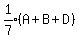 expr%281%2F7%29%28A%2BB%2BD%29
