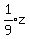 expr%281%2F9%29z
