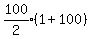 expr%28100%2F2%29%281%2B100%29
