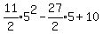 expr%2811%2F2%295%5E2-expr%2827%2F2%295%2B10