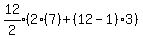 expr%2812%2F2%29%282%287%29%2B%2812-1%293%29