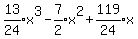 expr%2813%2F24%29x%5E3-expr%287%2F2%29x%5E2%2Bexpr%28119%2F24%29x