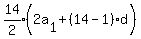 expr%2814%2F2%29%282a%5B1%5D%2B%2814-1%29d%5E%22%22%29