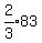 expr%282%2F3%29%2A83