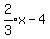 expr%282%2F3%29x-4