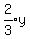 expr%282%2F3%29y