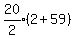 expr%2820%2F2%29%282%2B59%29