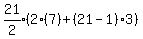 expr%2821%2F2%29%282%287%29%2B%2821-1%293%29