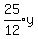 expr%2825%2F12%29y