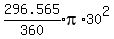 expr%28296.565%2F360%29pi%2A30%5E2