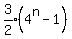 expr%283%2F2%29%284%5En-1%29