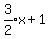 expr%283%2F2%29x%2B1