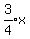 expr%283%2F4%29x