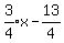 expr%283%2F4%29x-13%2F4