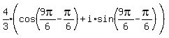 expr%284%2F3%29%28cos%289pi%2F6-pi%2F6%29%5E%22%22%2Bi%2Asin%289pi%2F6-pi%2F6%29%29