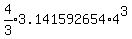 expr%284%2F3%293.141592654%2A4%5E3