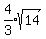 expr%284%2F3%29sqrt%2814%29