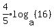 expr%284%2F5%29log%28a%2C%2816%29%29