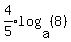 expr%284%2F5%29log%28a%2C%288%29%29