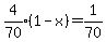 expr%284%2F70%29%281-x%29=1%2F70