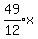 expr%2849%2F12%29x