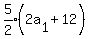 expr%285%2F2%29%282a%5B1%5D+%2B+12%29