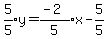 expr%285%2F5%29y=expr%28%28-2%29%2F5%29x-5%2F5