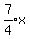 expr%287%2F4%29x
