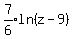 expr%287%2F6%29%2Aln%28z-9%29