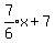 expr%287%2F6%29x%2B7