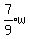 expr%287%2F9%29w