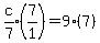 expr%28c%2F7%29%287%2F1%29+=+9%2A%287%29