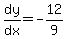 expr%28dy%2Fdx%29=-12%2F9%29