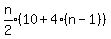 expr%28n%2F2%29%2810%2B4%28n-1%29%29