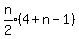 expr%28n%2F2%29%284%2Bn-1%29