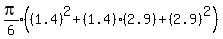 expr%28pi%2F6%29%28%281.4%29%5E2%2B%281.4%29%282.9%29%2B%282.9%29%5E2%29