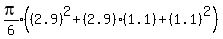 expr%28pi%2F6%29%28%282.9%29%5E2%2B%282.9%29%281.1%29%2B%281.1%29%5E2%29