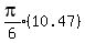 expr%28pi%2F6%29%2810.47%29