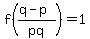 f%28%28q-p%29%2Fpq%29+=+1